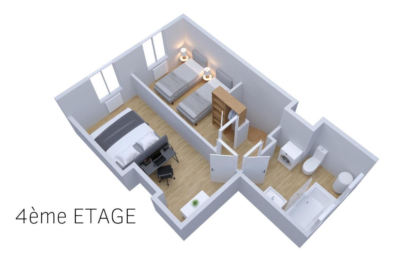 Le Double Pirou # 2 Appartements # Halte Auvergne Thiers Kültér fotó